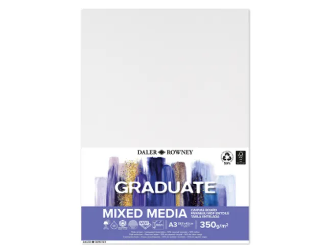 Canvasboard Daler Rowney Graduate A3 wit