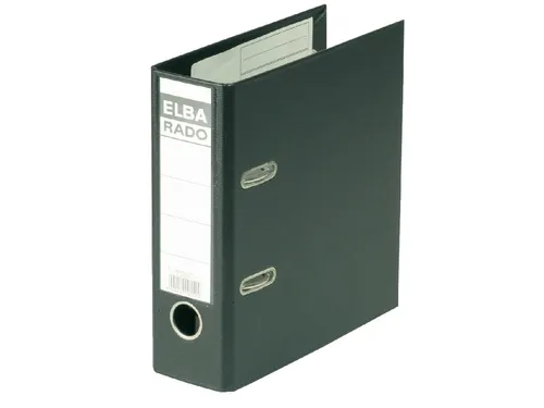 Ordner Elba Rado Plast A5 staand 75mm pvc zwart