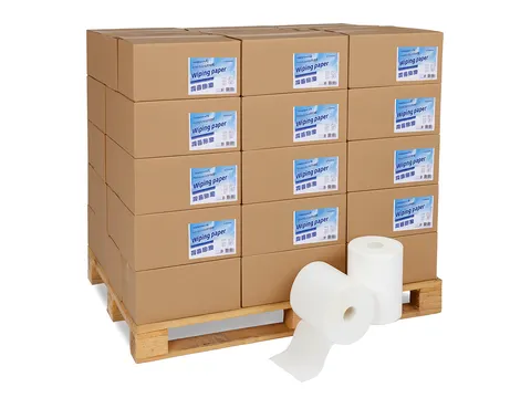 Poetspapier mini 1-laags 20cmx120m Wit 12 rollen Pallet