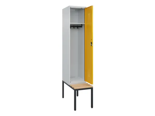locker met bank,HxBxD 2120x400x815mm,1vak,vak B 400mm,cilinderslot