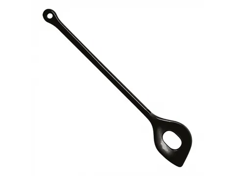 Waca Kooklepel met gat 31cm Kunststof zwart met ophangoog