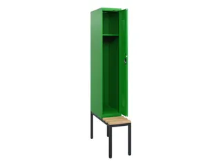locker met bank,HxBxD 1950x300x815mm,1vak,vak B 300mm,cilinderslot - 1