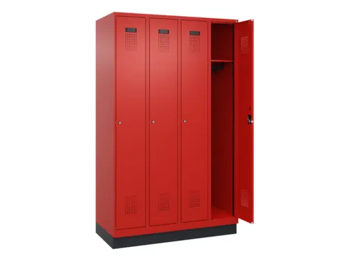 locker,HxBxD 1950x1200x500mm,4vak,vak B 300mm,cil.-slot,sokkel