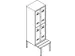 banklocker,dubbeldeks,HxBxD 2150x1200x800mm,RAL7035,front RAL5010