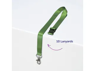 Lanyard Avery rPET groen 440x15mm met karabijnhaak 10 stuks - 4