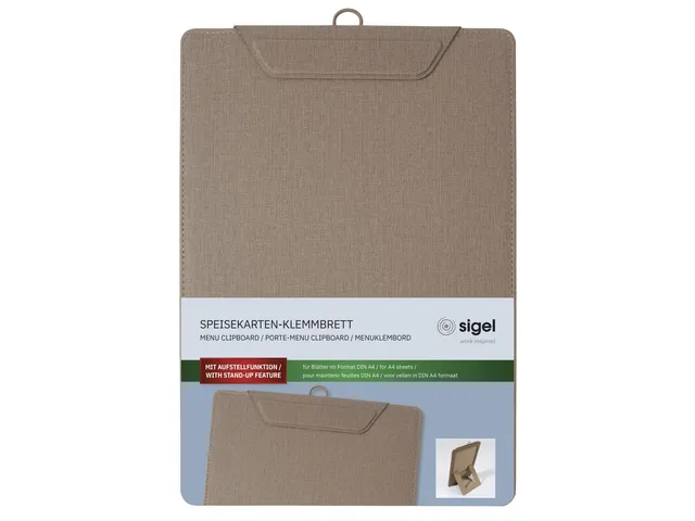 Menukaart klembord Sigel A4 beige