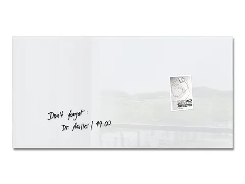 Glas/magneetbord Sigel 91x46 Wit