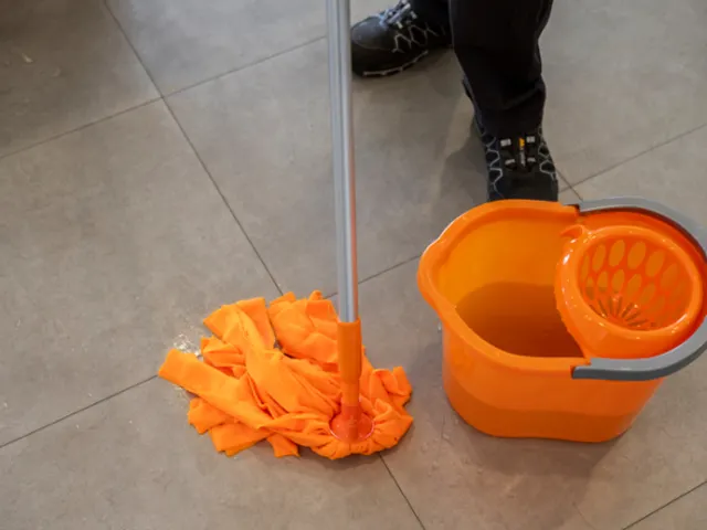 Vikan Microfibre draadmop microvezel stroken schroefdraad Geel