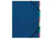 Sorteermap A4 7 vaks blauw karton