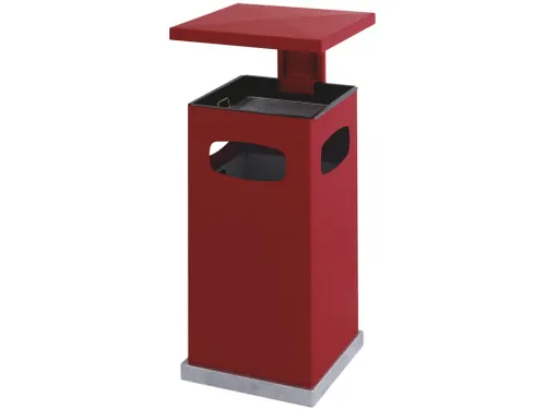 As-papierbak rood met afneembaar afdak 70 Liter