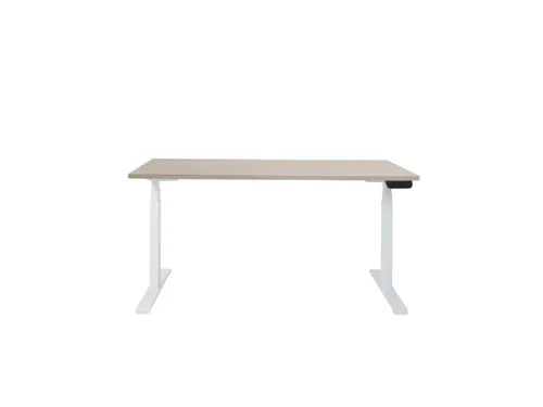 Dextro Plus Zit-sta Bureau Elektrisch 160x80 Lindberg Eiken 25mm Wit