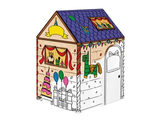 Kartonnen speelhuis XL Verjaardag Bankers Box Play inkleurbaar - 2