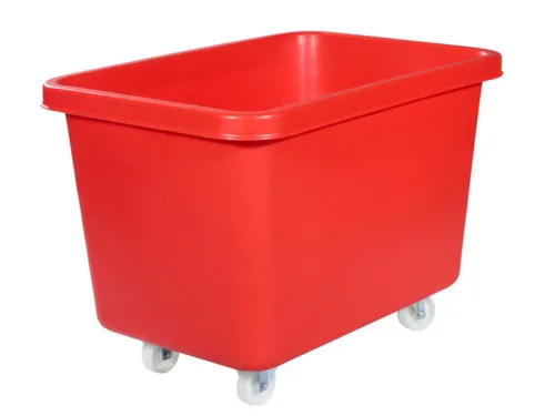 Verrijdbare Rechthoekige Bak 227 Liter Hxbxd 641X902X660Mm Pe Rood
