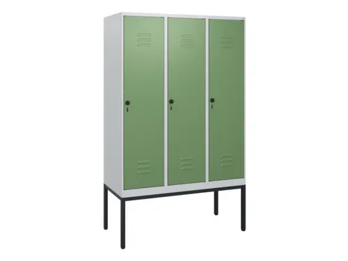 locker,HxBxD 1950x1200x500mm,3vak,vak B 400mm,draaigrendel