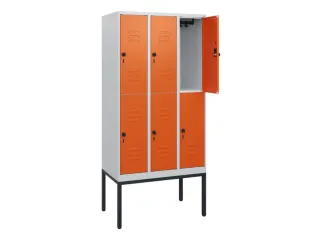 dubbeldekse locker,HxBxD 1950x900x500mm,3x2vak.,vak B 300mm - 2