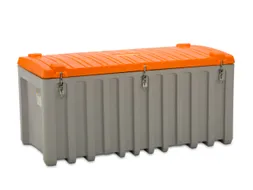 Opbergbox 750l H 800 x 1700x 840mm Met Zijdeur Grijs/Oranje