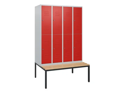 Dubbeldekse dekenkist,HxBxD 1950x1200x815mm,4x2vak.,vak B 300mm