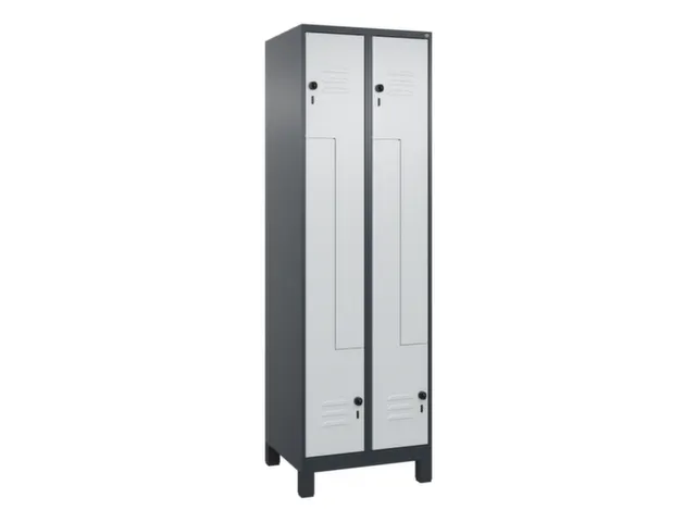 Z-garderobekast,HxBxD 1950x600x500mm,vak B 150/300mm,draaigrendel