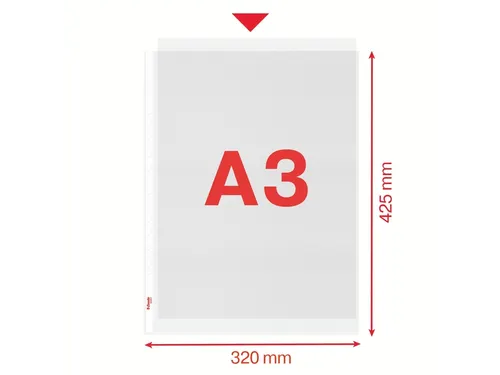 Showtas Esselte 55231 Standaard A3 PP 0.09mm 11-gaats 50 stuks