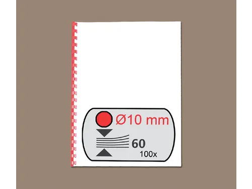 Bindrug GBC 10mm 21-rings A4 rood 100stuks