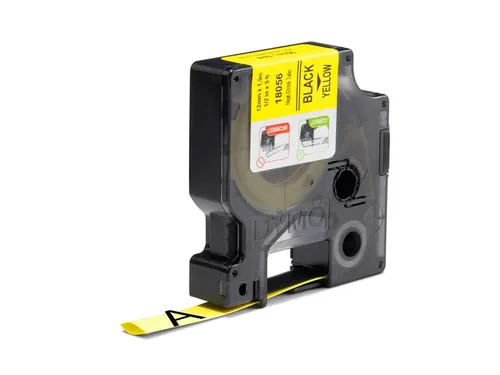 Labeltape Dymo Rhino 18056 Krimpkous 12mmx1.5m Zwart Op Geel