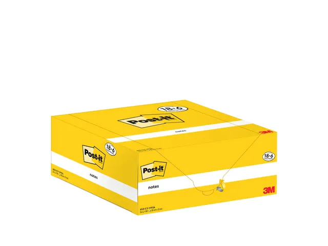 Notes 3M Post-it 653-CY 38x51mm jaune lot promo