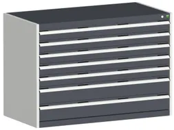 ladekast 900x1300x650mm 7laden zware lasten RAL7035 front RAL7016