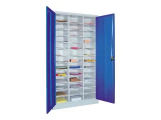Postsorteerkast met Deuren HxBxD 1950x1000x400mm Ral7035 Front Ral5010 - 1