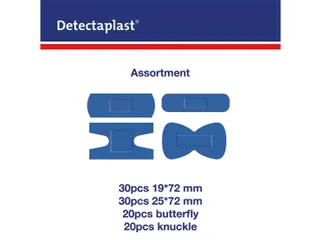 Detectaplast 8142E Textielpleister elastisch Blauw assorti 100 stuks - 3