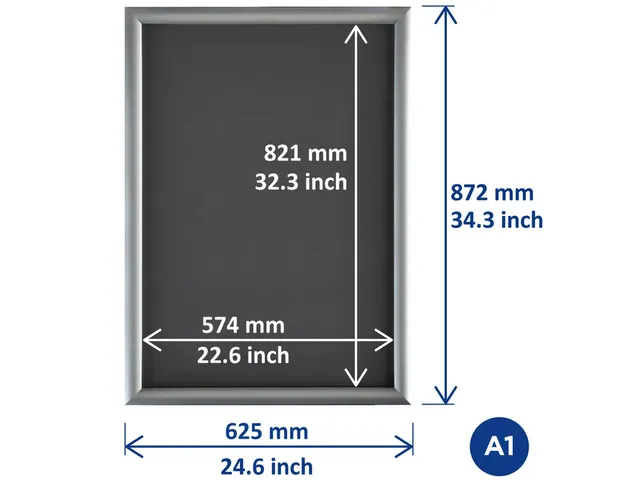 Europel Kliklijst Premium A1 25mm Zilver