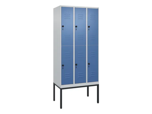 dubbeldekse locker,HxBxD 2120x900x500mm,3x2vak.,vak B 300mm