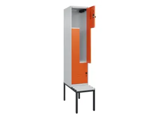 Z-garderobekast,HxBxD 2120x400x815mm,2vak,vak B 400mm,draaigrendel - 2