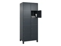 lockerkast,HxBxD 1950x800x500mm,2x5vakken,vak B 400mm,cil.-slot,voeten
