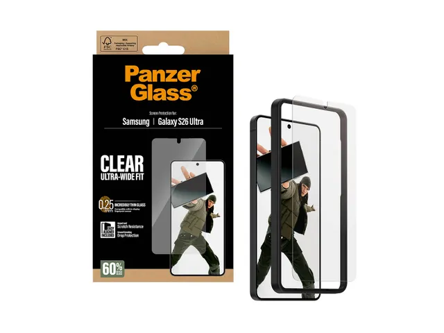 PanzerGlass Ultra-Wide Samsung Galaxy S26 Ultra Screen Protector Tempe