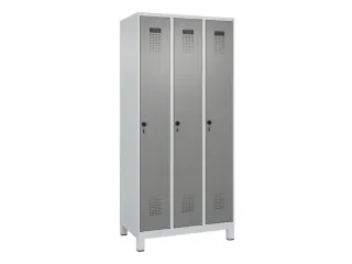 locker,HxBxD 1950x900x500mm,3vak,vak B 300mm,draaigrendel,voeten - 3