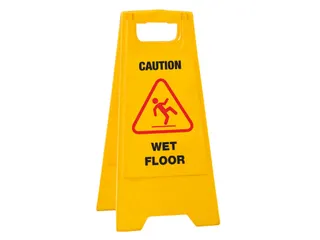 Waarschuwingsbord Geel Gladde Vloer Inklapbaar 58x29,5x35cm - 1