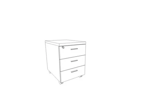 mobiel ladeblok,HxBxD 580x420x560mm,3lade(n),centr. vergrendeling