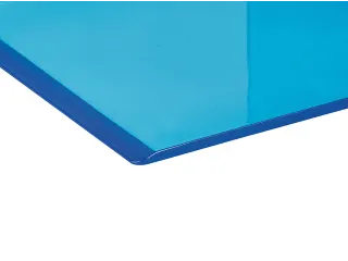 Boekensteun MAUL 10x10x13cm acryl set 2 neon blauw transparant - 4