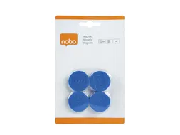 Magneet Nobo 30mm blauw 4 stuks