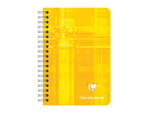 Notitieboek Clairefontaine 95x140mm 180 pagina's spiraal lijn assorti