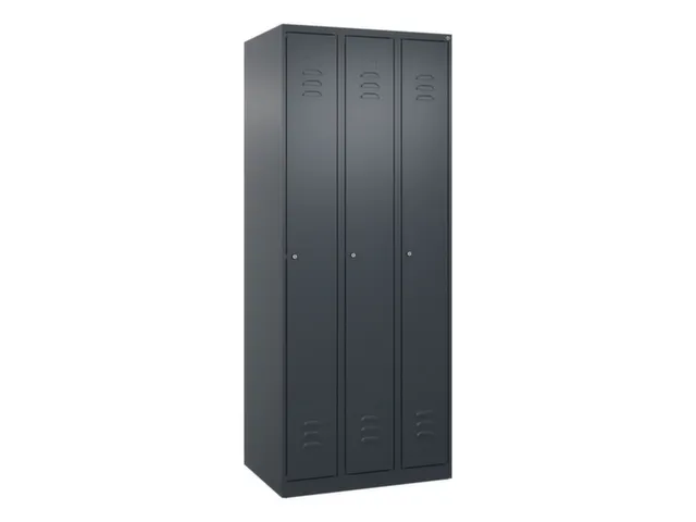locker,HxBxD 1850x750x500mm,3vak,vak B 250mm,cil.-slot,staand op vloer