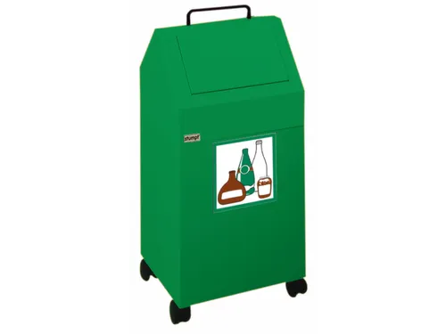 Afvalverzamelaar Vuurremmend 1X45 Liter 710X330X310Mm Groen