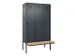 locker met bank,voor scheiding van kleding,HxBxD 2120x1200x815mm,3vak