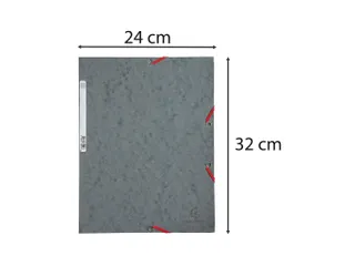 Elastomap 3 kleppen glanskarton 400g/m2 - A4-Grijs - 1