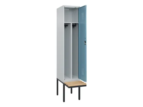 locker met bank,voor scheiding van kleding,HxBxD 2120x400x815mm,1vak