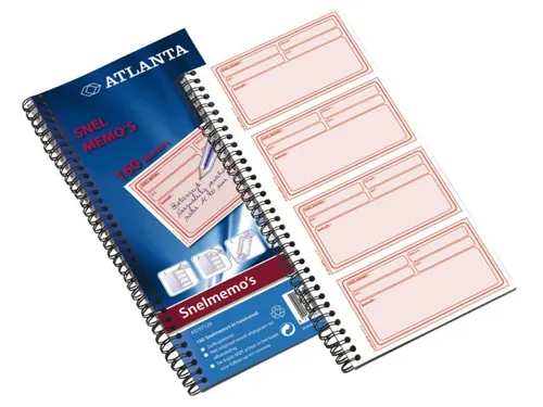 Snelmemo Djois Atlanta 74x125mm 160 notities in tweevoud wit