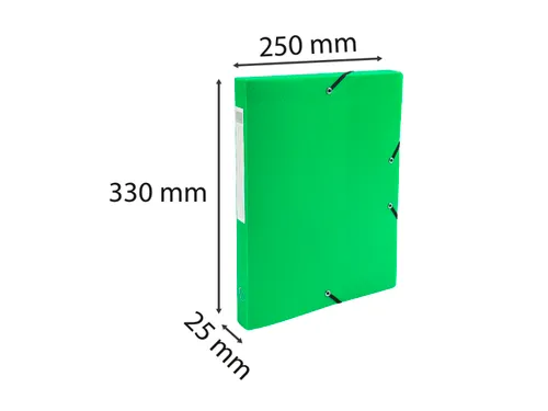 Klasseerdoos PP rug 25mm A4 lichtgroen