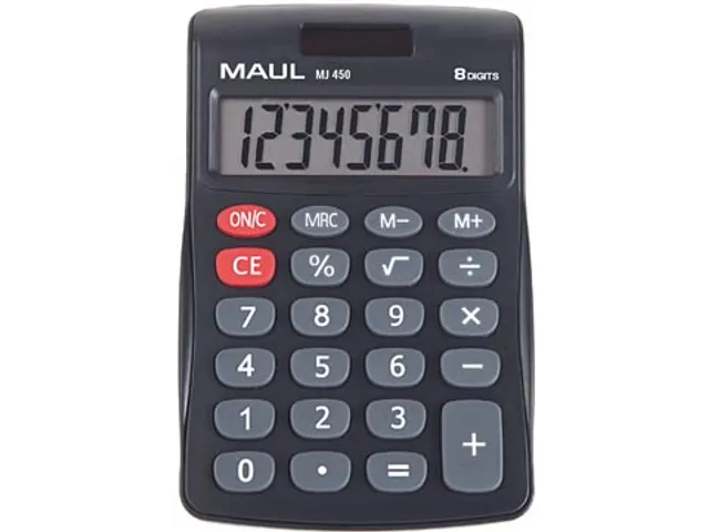 bureaurekenmachine MJ 450, junior, zwart