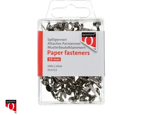 Splitpen Quantore blister 19mm zilver