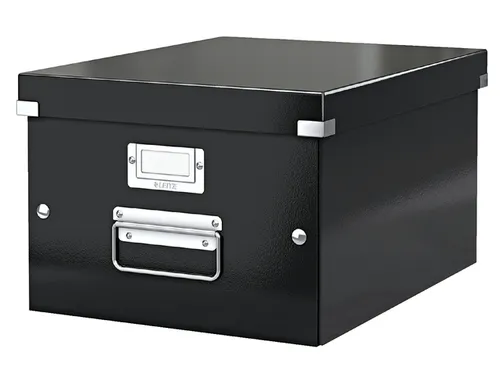 Opbergbox WOW Click & Store 281x200x370mm zwart 85% gerecycled karton